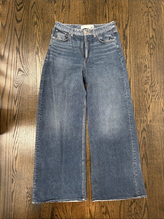 rag & bone Denim - rag & bone Medium Blue Wide-Leg Denim Jeans